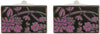Black & Purple Floral Cufflinks by Dalaco