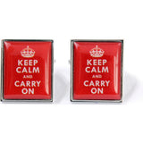 Keep Calm and Carry On Cufflinks Red by Dalaco