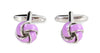 Purple Knot Cufflinks by Dalaco