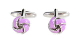 Purple Knot Cufflinks by Dalaco