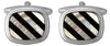 Mother of Pearl & Onyx line Cufflinks by Dalaco