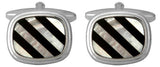 Mother of Pearl & Onyx line Cufflinks by Dalaco