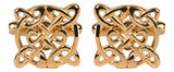 Celtic round gold cufflink by Dalaco