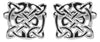 Celtic Round Rhodium Cufflinks by Dalaco