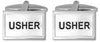 Usher Wedding rhodium cufflink by Dalaco