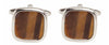 Tigers Eye Cushion Cufflink by Dalaco