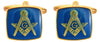 Masonic Cushion Blue “G” Cufflinks by Dalaco