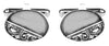 Oval Third Engraved Design Rhodium Cufflinks by Dalaco