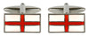St.George Cross Rhodium Cufflinks by Dalaco