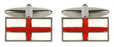 St.George Cross Rhodium Cufflinks by Dalaco