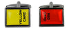 Football Red & Yellow Card Cufflinks by Dalaco