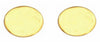 Oval large flat plain gold plated cufflinks by Dalaco