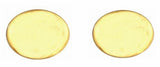 Oval large flat plain gold plated cufflinks by Dalaco