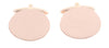 Rose Gold Plated Oval Cufflinks by Dalaco