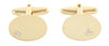 Oval CZ Star Set Cufflink by Dalaco