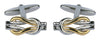 Two tone love knot Cufflink by Dalaco