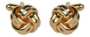 Double Cord Gold Plated Knot Cufflinks by Dalaco