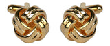 Double Cord Gold Plated Knot Cufflinks by Dalaco