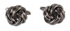 Large Open Rounded Section Gunmetal Knot Cufflinks by Dalaco