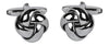Open curved section knot cufflinks by Dalaco