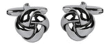 Open curved section knot cufflinks by Dalaco