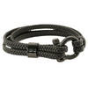 Black Shackle Clasp Bracelet by Dalaco
