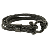 Black Shackle Clasp Bracelet by Dalaco