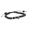 Skull Bead Adjustable Black Agate Bracelet by Dalaco