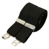 Black plain 35mm silver clip braces CN by Dalaco