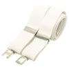 White plain 35mm silver clip braces CN by Dalaco