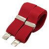Red plain 35mm silver clip braces CN by Dalaco