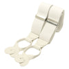 White Rolled Leather End braces CN by Dalaco
