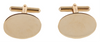 9ct GOLD Plain Oval Cufflinks by Dalaco