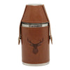 Stag Hip Flask Hunter Design Shiny Stainless Steel 6oz by Dalaco