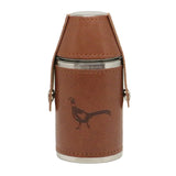 Pheasant Hip Flask Hunter Design Shiny Stainless Steel 6oz by Dalaco