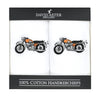 Motorbike Embroidered White Cotton Handkerchiefs by Dalaco