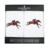 Racehorse Embroidered White Handkerchiefs by Dalaco