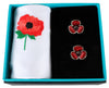 Poppy Handkerchief & Cufflink Set by Dalaco
