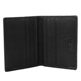 Black Leather Double Credit Card Case RFID Lined by Dalaco