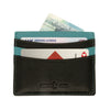 Black & Blue Leather Credit Card Case RFID Lined by Dalaco
