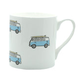 Campervan Illustration Fine Bone China Mug by Dalaco