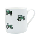 Green Tractor Illustration Fine Bone China Mug by Dalaco