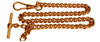 Gold Plate Double Albert T Bar chain with Engravable Fob by Dalaco