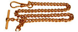 Watch Albert Single Clasp Large Curb Chain, Gold Plated by Dalaco