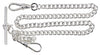 Watch Albert Double Clasp Large Curb Link Silver Plated by Dalaco