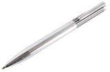 Engravable Chrome Ballpoint Pen with Black Lined Lid by Dalaco