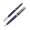 Blue Roller Ball & Ballpoint Pen Set by Dalaco