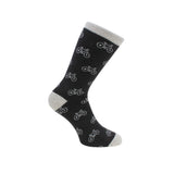 Bicycle Socks – Black and Grey Combed Cotton (Original) by Dalaco