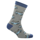 Campervan Socks – Blue and Grey Combed Cotton by Dalaco