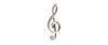 Treble Clef tie tac + Crystal by Dalaco